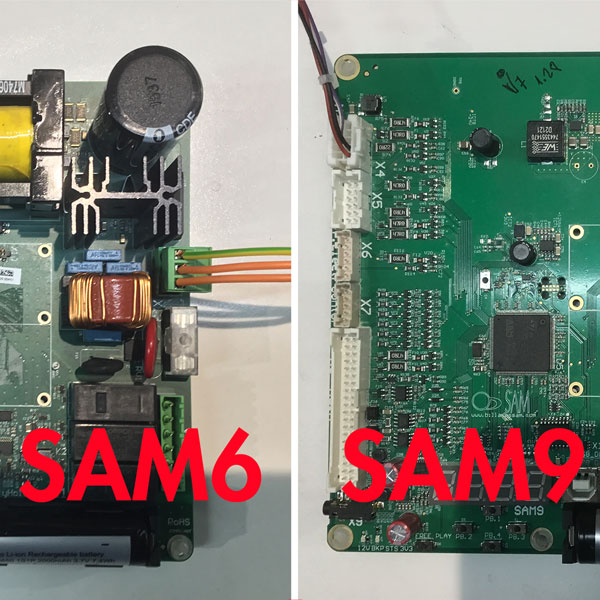 INSTRUCTIONS FOR CHANGING PCB SAM6 TO SAM9